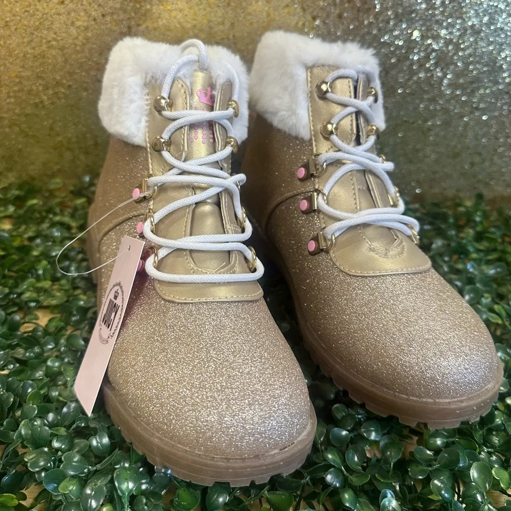 Juicy Couture Gold Sparkle Girls Boots JJK Castro Valley